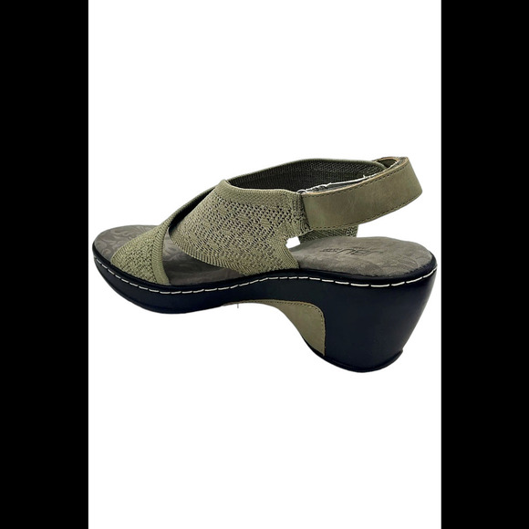 JBU by Jambu Women's Alyssa Shimmer Knit Wedge Heel Sandal Sage - Medium - Picture 3 of 3